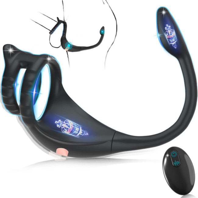 SuperLove Dual Vibrating Cock Ring Anal Lock & Prostate Massager with – My  Dr. XM