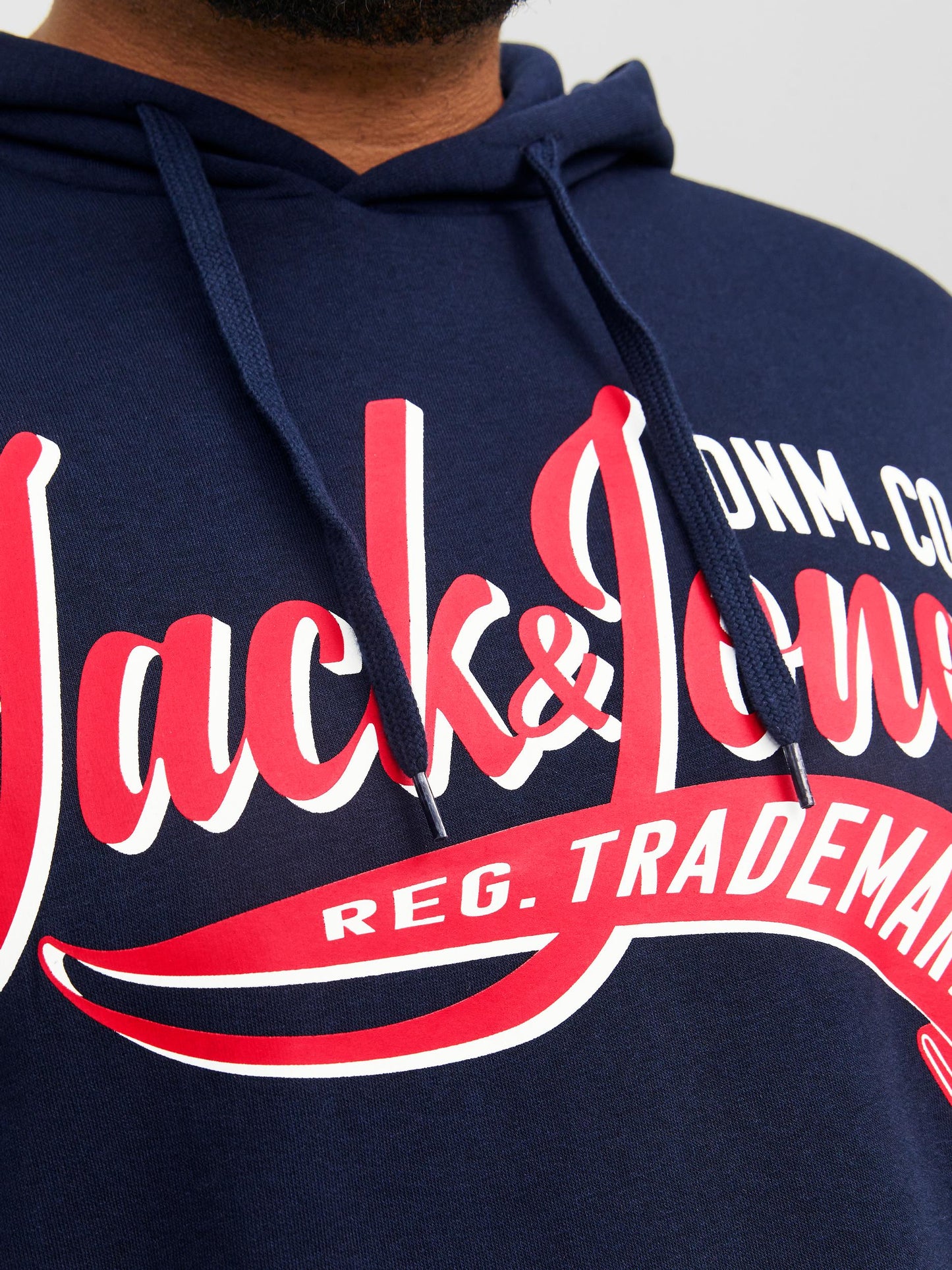 Jack&Jones PLUS Men's sweatshirt JJELOGO Regular Fit Navy Blazer