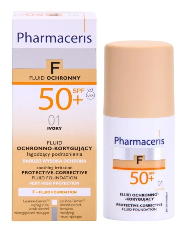 Pharmaceris F-Fluid Foundation shade 01 Ivory 30 ml