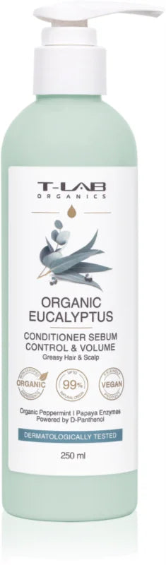 T-LAB Organics Eucalyptus Sebum Control & Volume Conditioner 250 ml