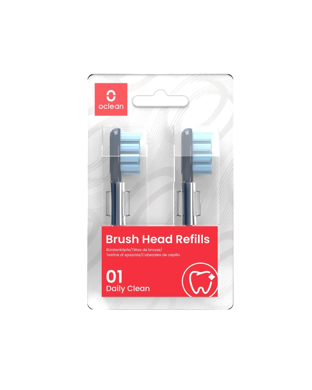 Oclean spare head Standard Clean Soft, PW05-X Pro - 2 pcs, blue