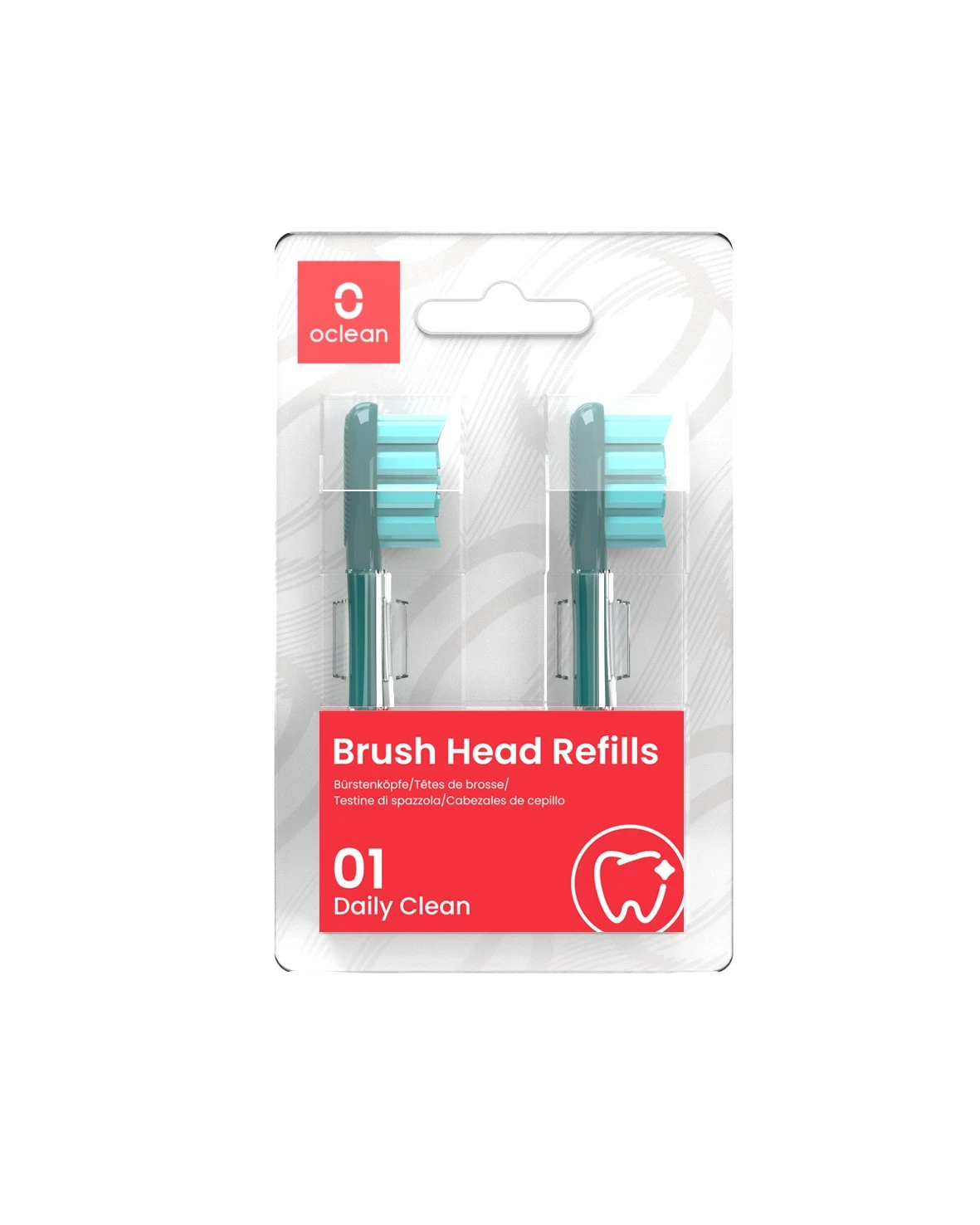 Oclean spare head Standard Clean Soft, PW09-X Pro - 2 pcs, green