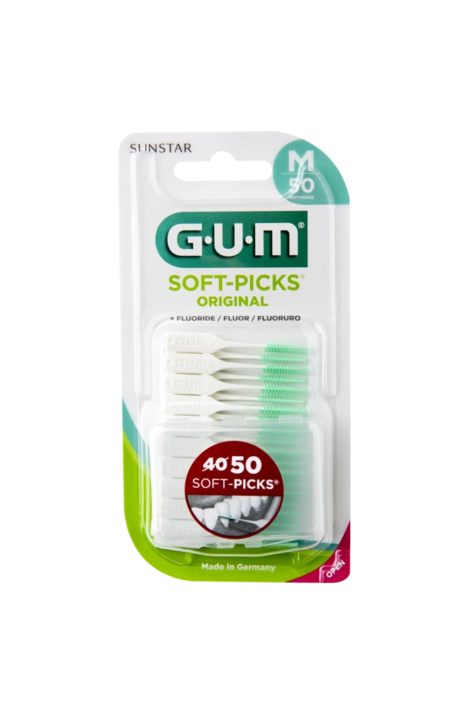 GUM Soft-Picks Regular massage interdental brushes with fluorides, 50 pcs