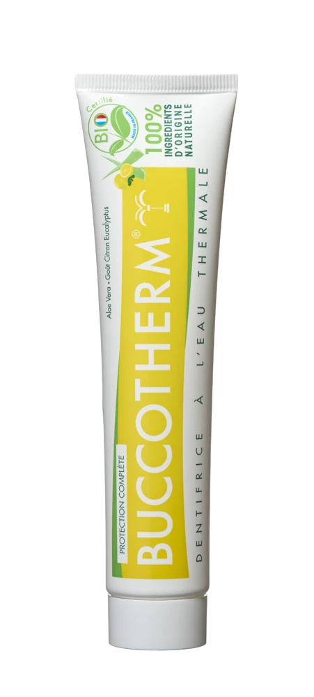 BUCCOTHERM BIO toothpaste with aloe vera and lemon-eucalyptus flavor, 75 ml