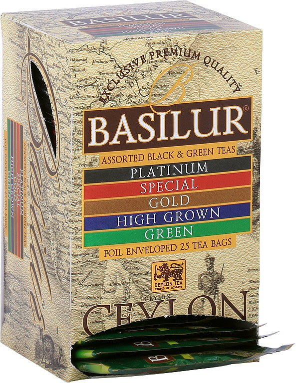 BASILUR Leaf of Ceylon Island of Tea Assorted 20x2g and 5x1,5g