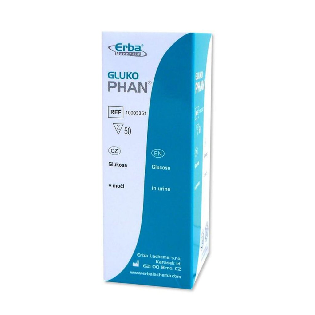 Erba Mannhein DP Gluko Phan 50pcs test strips for glucose in urine