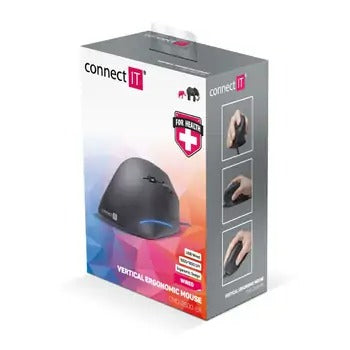Connect IT CMO-2500-BK ergonomic vertical wired mouse