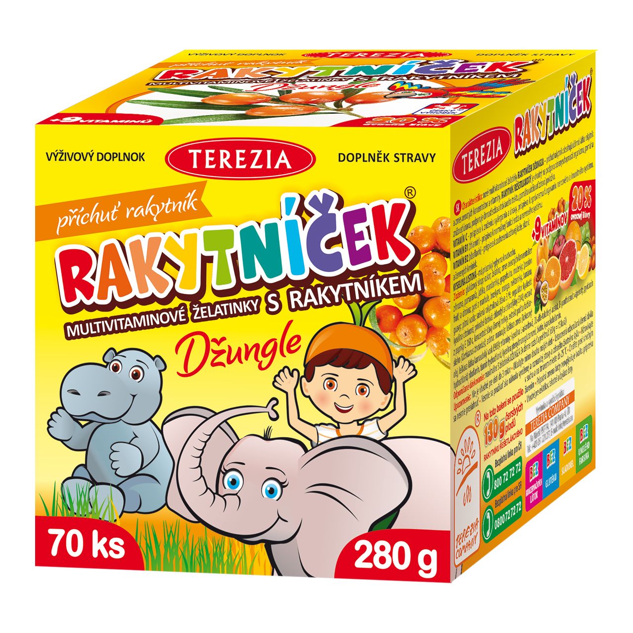 Organic KIDS MULTIVITAMIN 70 Jungle Gummy vitamins Sea Buckthorn Natural BIO - mydrxm.com