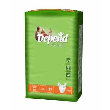 Depend Slip Classic Extra Plus absorbent stretch pants 30 pcs - mydrxm.com