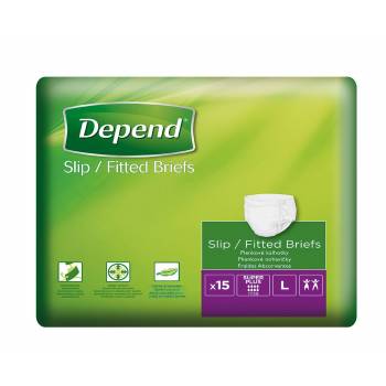 Depend Slip Super Plus L incontinence diaper 15 p - mydrxm.com