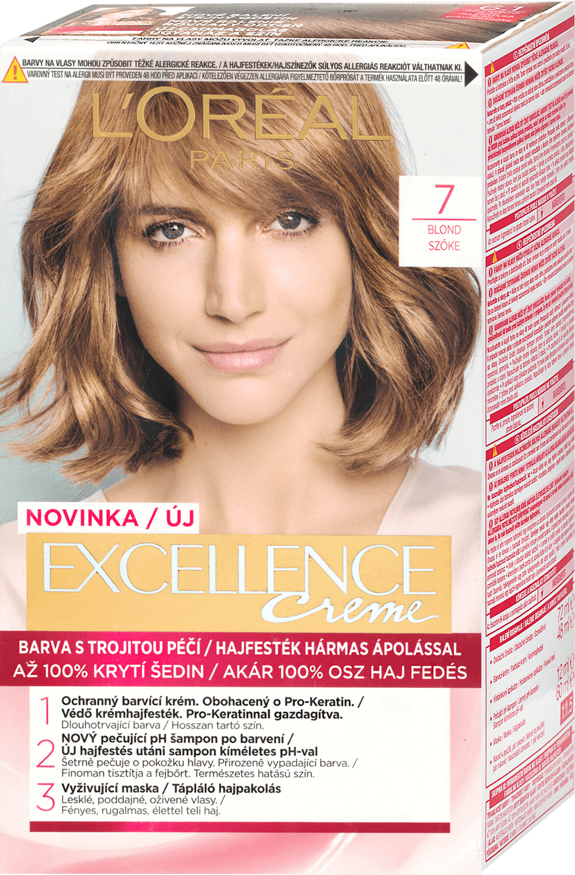 L'Oreal Paris Excellence Creme hair color Blond 7, 192 ml