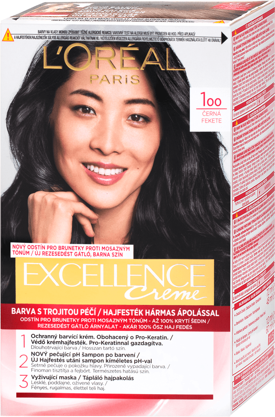 L'Oreal Paris Excellence Creme Hair color Black 100