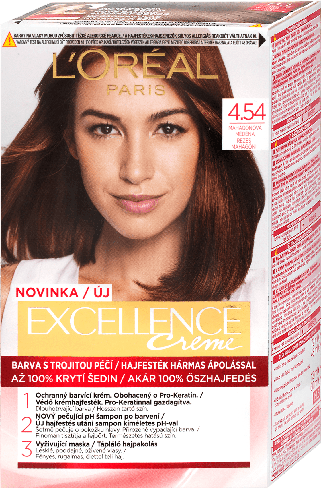 L'Oreal Paris Excellence Creme hair color 4.54 Mahogany Copper