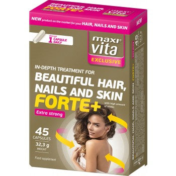 Maxivita deep bark for beautiful hair, nails and skin Forte+, 45 capsules