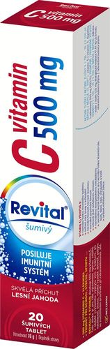 Revital Vitamin C 500 mg wild strawberry 20 effervescent tablets