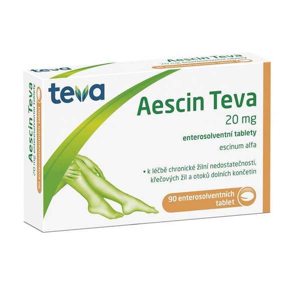Aescin Teva 20 mg 90 tablets swelling and inflammation treatment