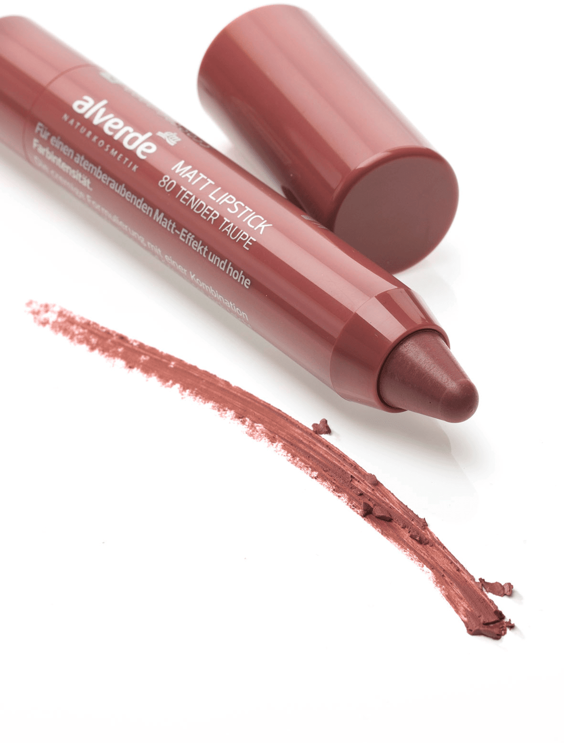 alverde NATURKOSMETIK Matt 80 Tender Taupe Lipstick, 3.7 ml