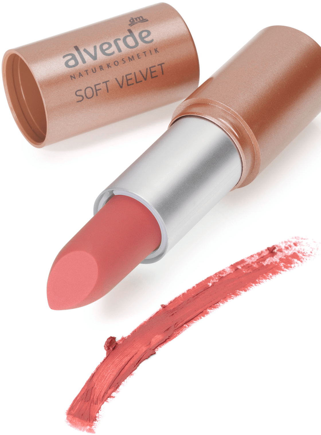 alverde NATURKOSMETIK Soft Velvet Lipstick 30 Soft Fire, 8.5 ml
