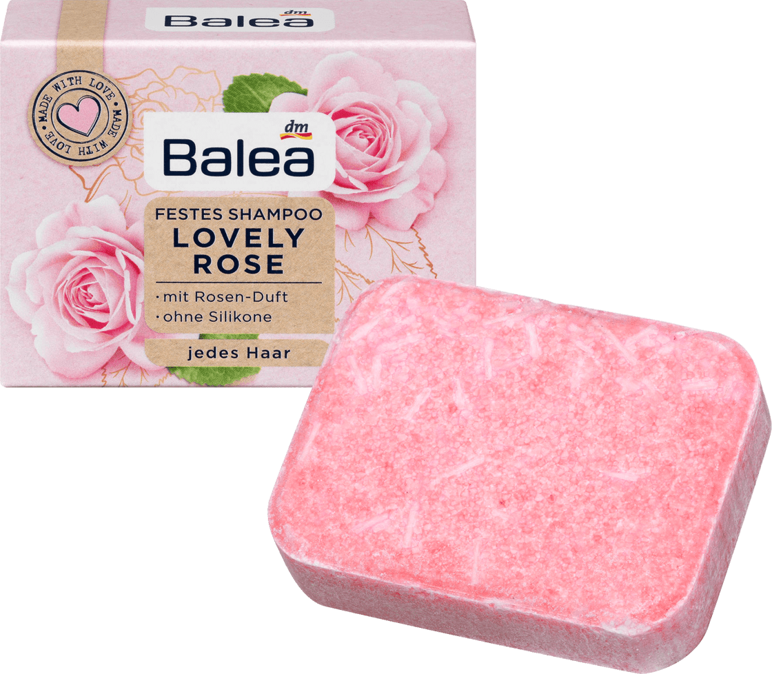 Balea Solid Shampoo Lovely Rose, 60 g