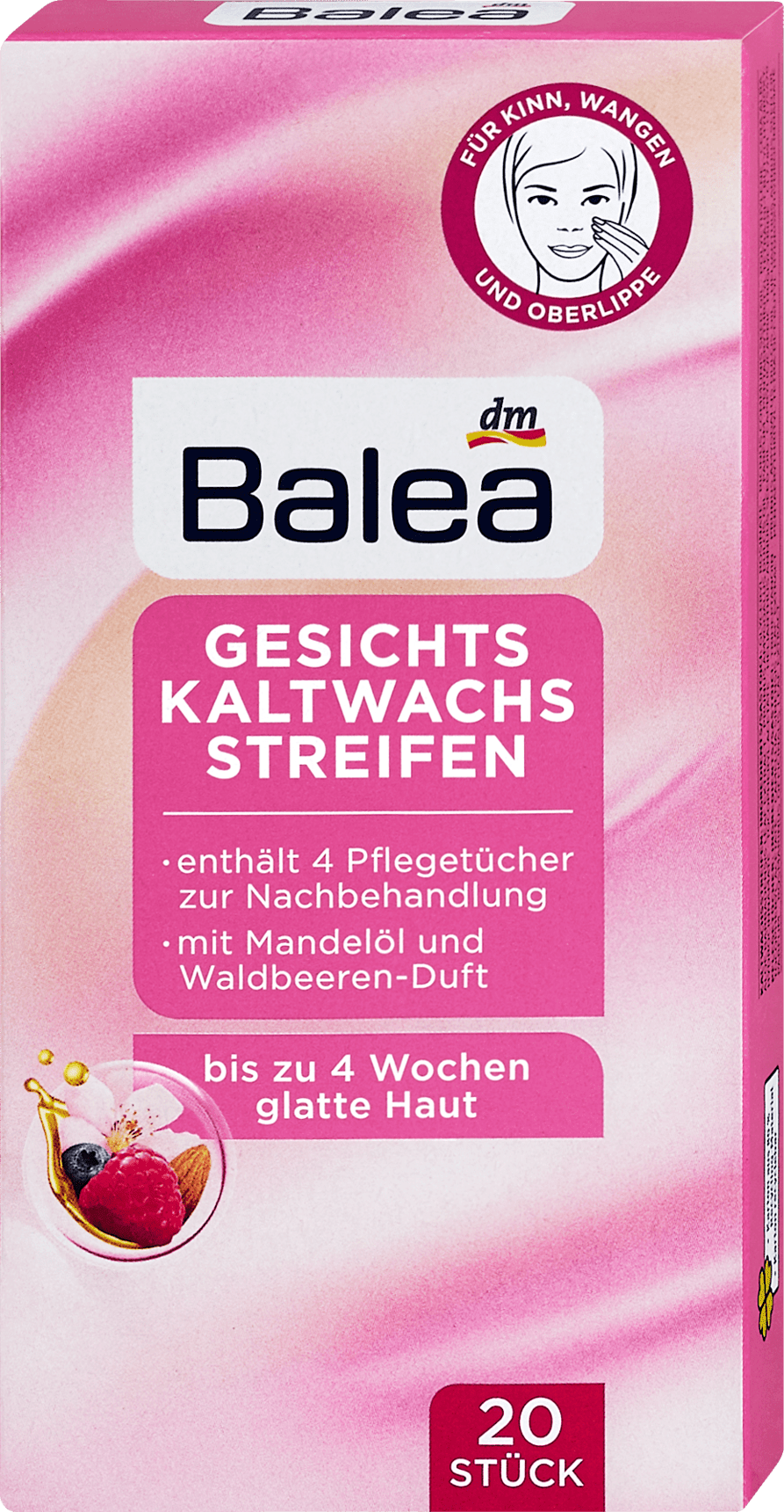 Balea wax strips facial depilators, 20 pcs