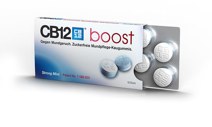 CB12 boost Strong Mint chewing gum 10 tablets