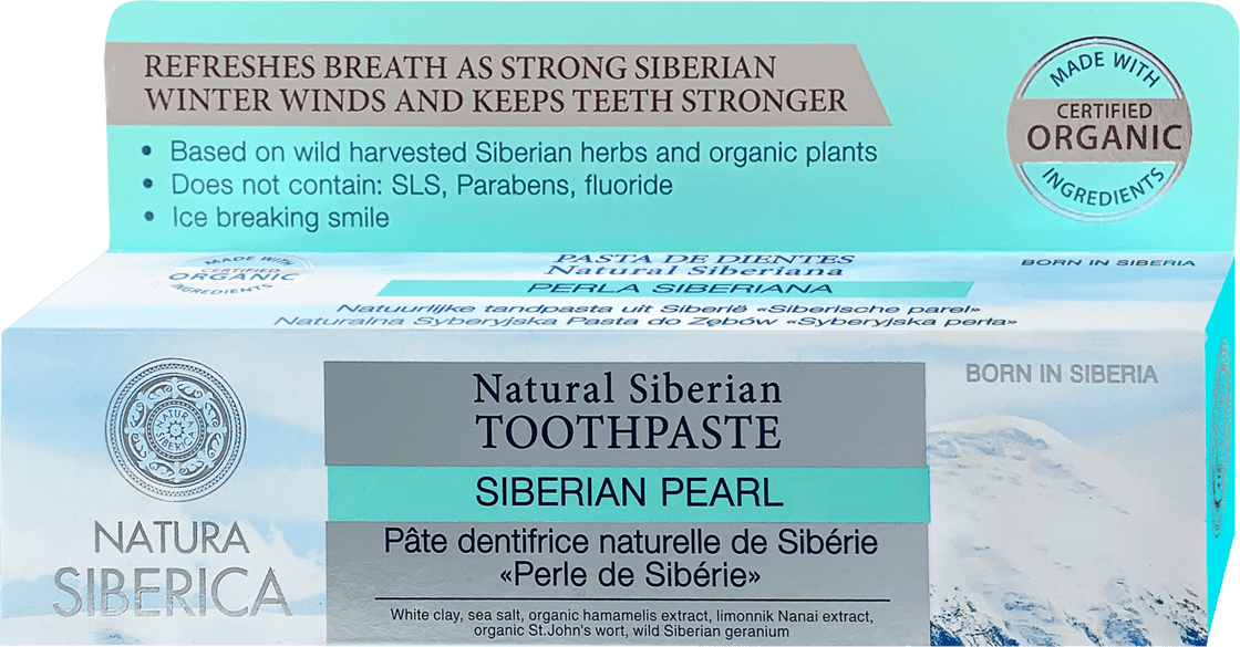 Fremkald sekundær overfladisk Natura Siberica Siberian Pearl toothpaste, 100 g – My Dr. XM