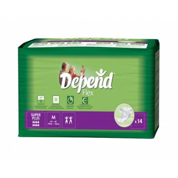 Depend Flex Super Plus size M diaper breathable 14 pcs - mydrxm.com