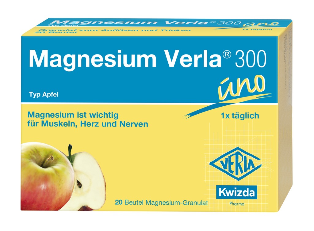 Magnesium Verla 300 apple flavor granules 20 sachets