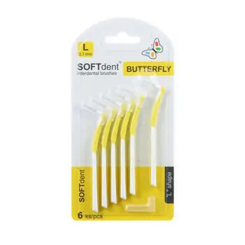 SOFTdent Butterfly Interdental brush curved L 0.7 mm 6 pcs