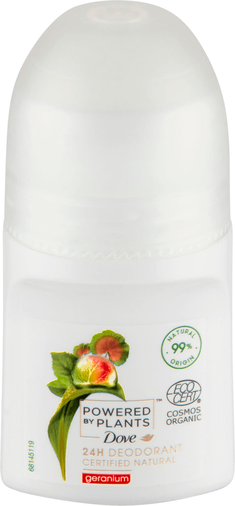 Dove Powered by Plants deodorant roll-on geranium, 50 ml