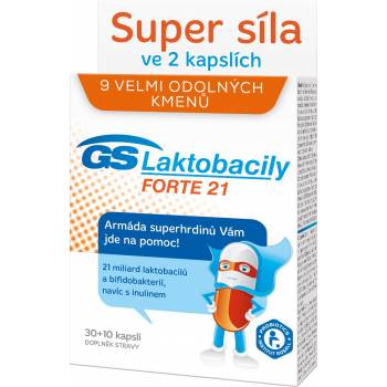 GS Lactobacilli Forte 21, 30 capsules + 10 capsules FREE - mydrxm.com