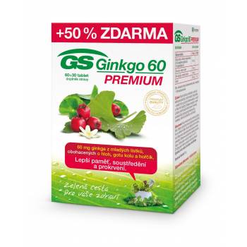 GS Ginkgo 60 Premium 60 tablets + 30 tablets FREE - mydrxm.com