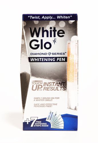White Glo Diamond Series bleach pen 2,5 ml + bleaching tapes 7 pcs