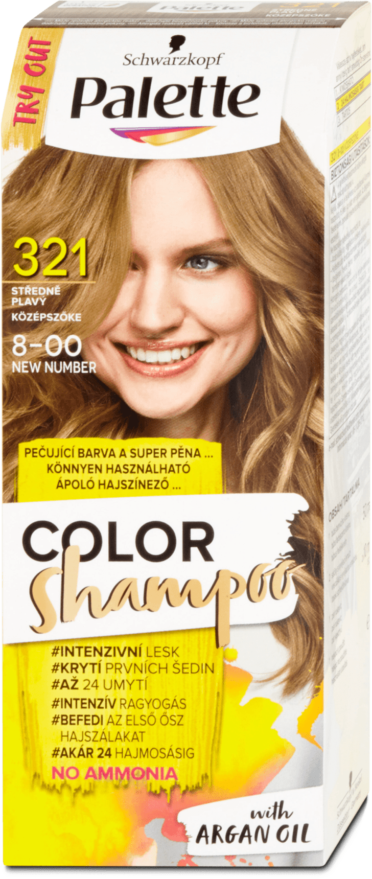 Schwarzkopf Hair Color Shampoo Medium blond 321, 70 ml