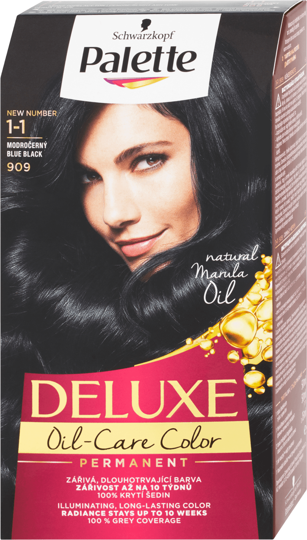 Schwarzkopf Palette Deluxe hair color Blue-black 909 / 1-1, 130 ml