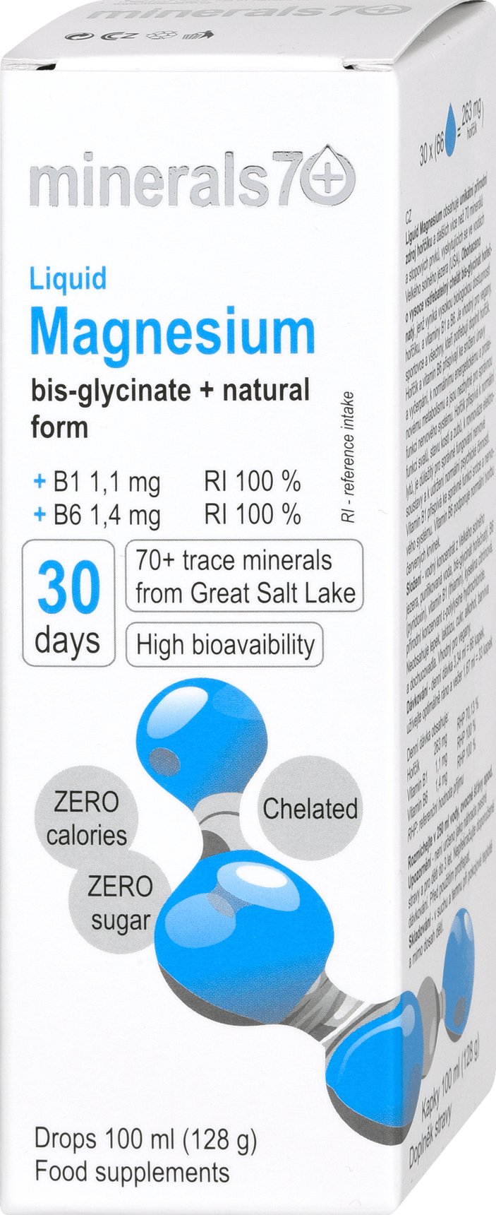 Minerals70 + food supplement Liquid Magnesium, 100 ml