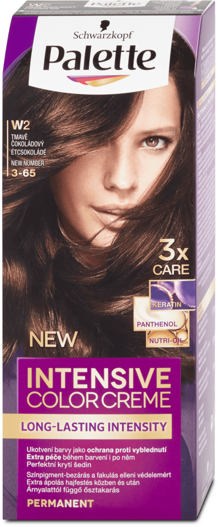 Schwarzkopf Palette Intensive Color Creme hair color Dark chocolate W2, 110 ml