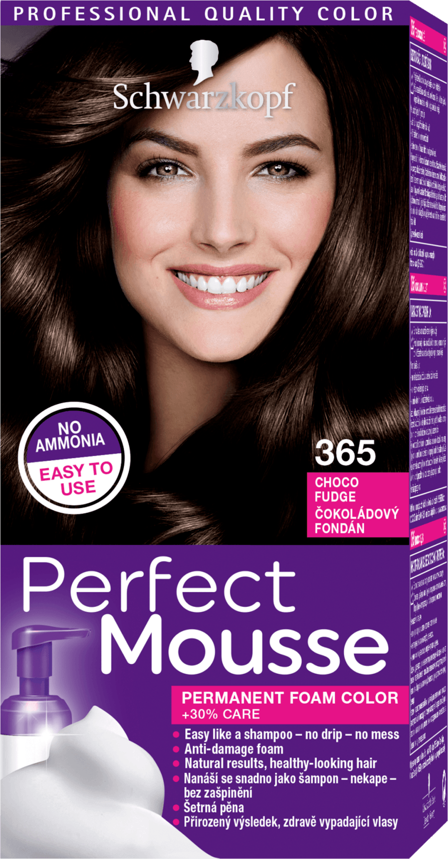 Schwarzkopf Perfect Mousse hair color Chocolate fondant 365, 92.5 ml