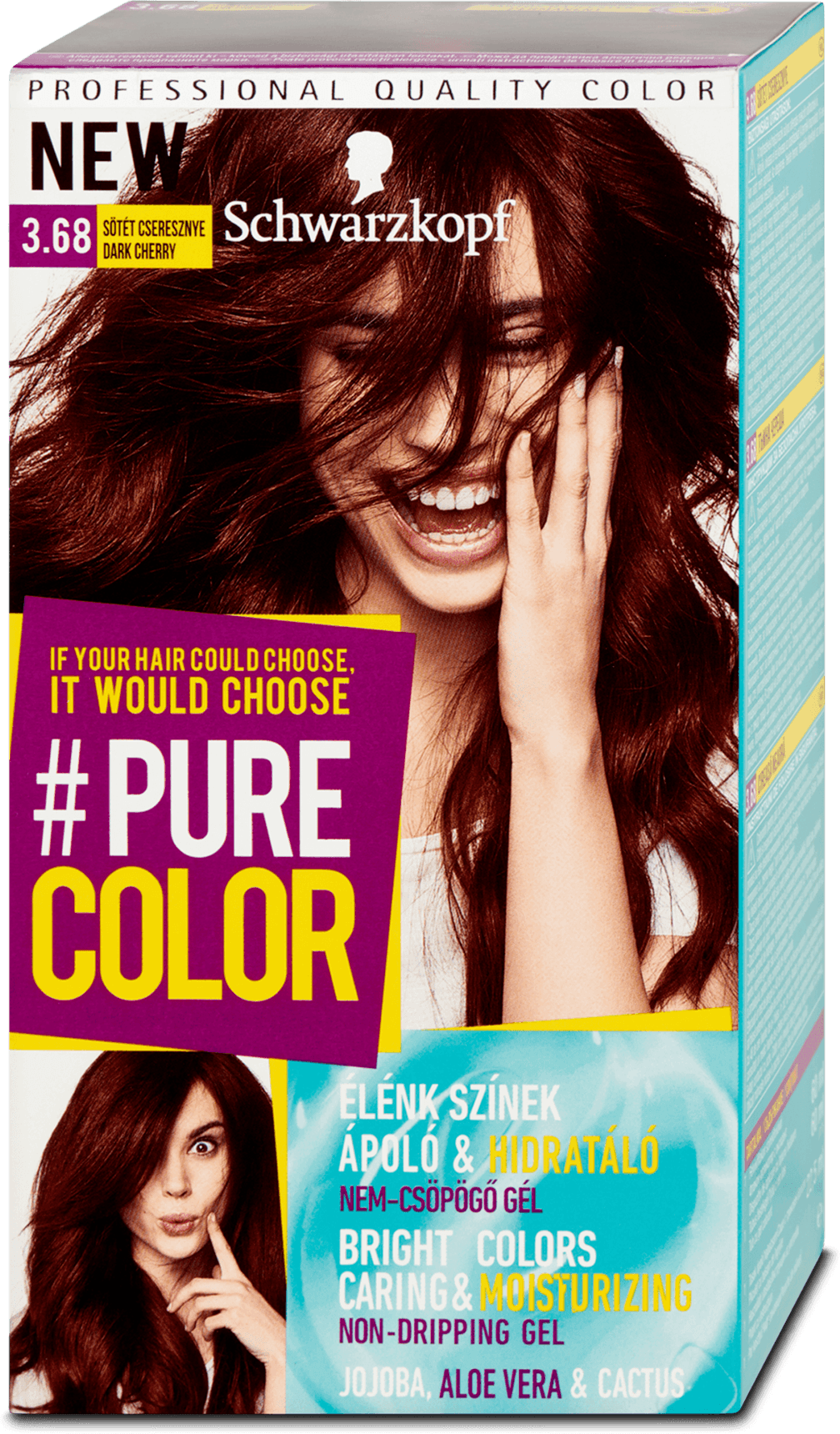 Schwarzkopf Pure Color Hair Color Dark Cherry 3.68, 142.5 ml