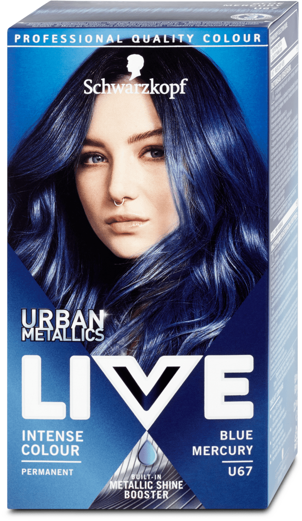 Schwarzkopf Live Urban Metallics Hair Color U67 Blue Mercury