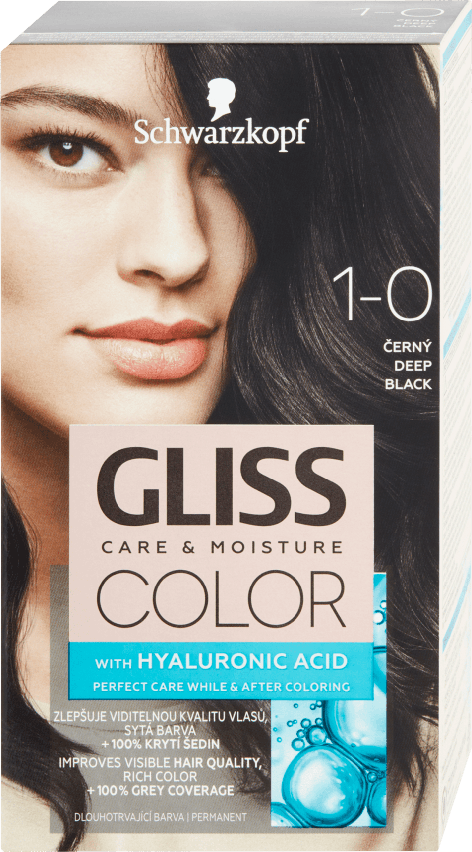 Schwarzkopf Gliss Hair Color Black 1-0