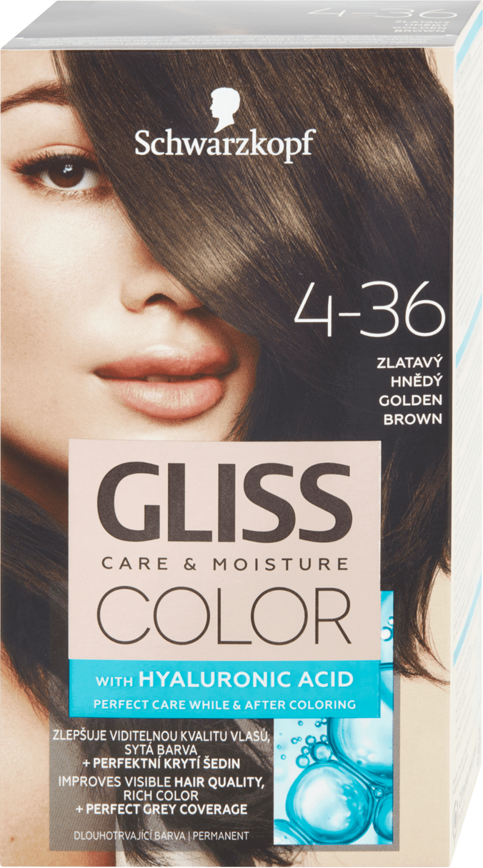 Schwarzkopf Gliss Hair Color Gold Brown 4-36