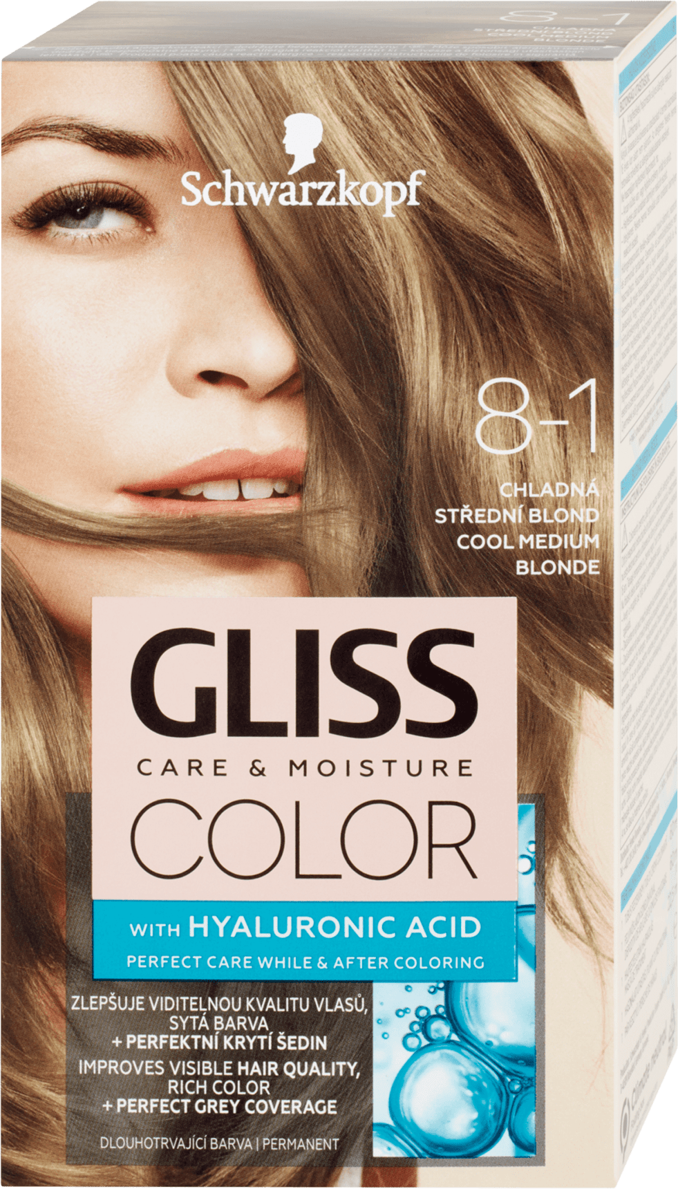 Schwarzkopf Gliss Hair Color 8-1 Cool Medium Blonde