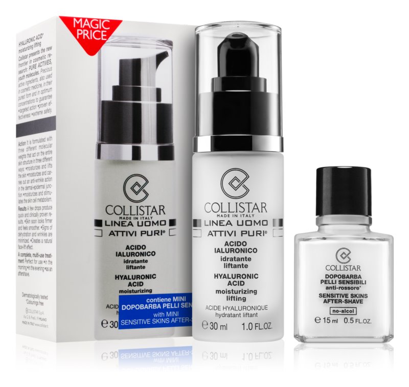 Collistar Uomo Attivi Puri Hyaluronic Acid Sensitive skin Set