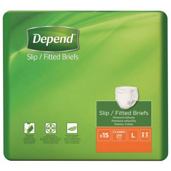 Depend Slip Classic L incontinence briefs 15 pcs - mydrxm.com