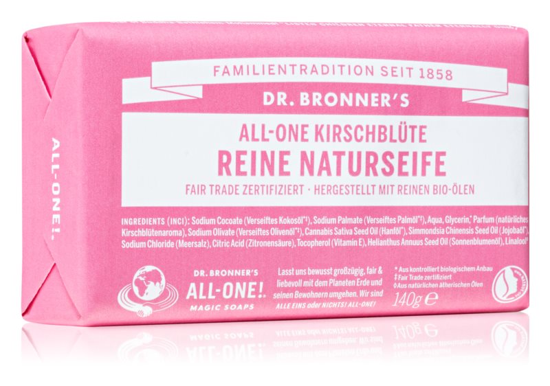 Dr. Bronner’s Cherry Blossom Pure Castile Bar Soap 140 g