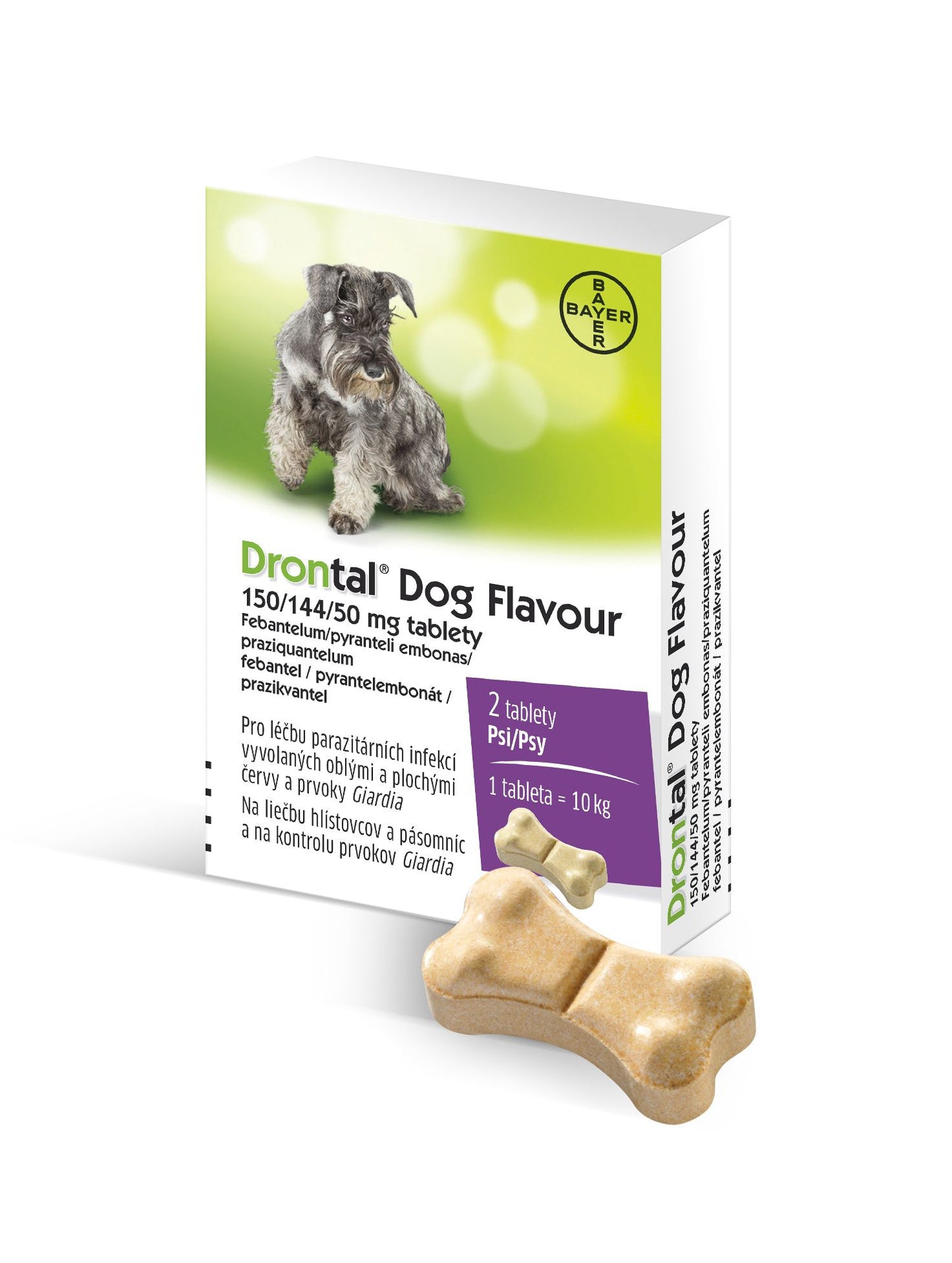Drontal Dog Flavor 150/144 / 50mg de-worming tablets 2 pcs - mydrxm.com
