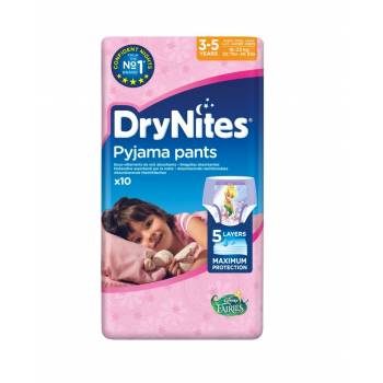 Huggies DryNites Girl 3-5 years diaper 10 pcs - mydrxm.com