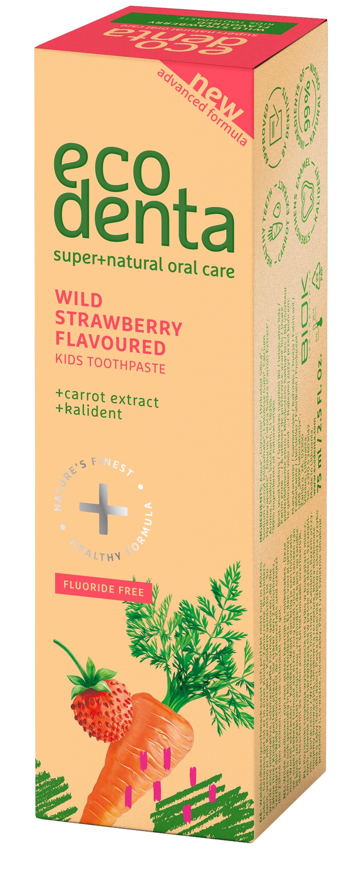 ECODENTA Strawberry Toothpaste 75 ml - mydrxm.com