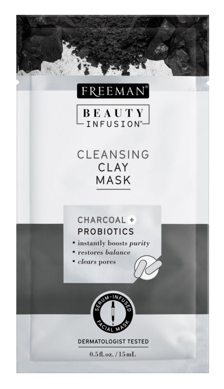 Freeman Beauty Infusion Charcoal + Probiotics cleansing clay mask 15 ml